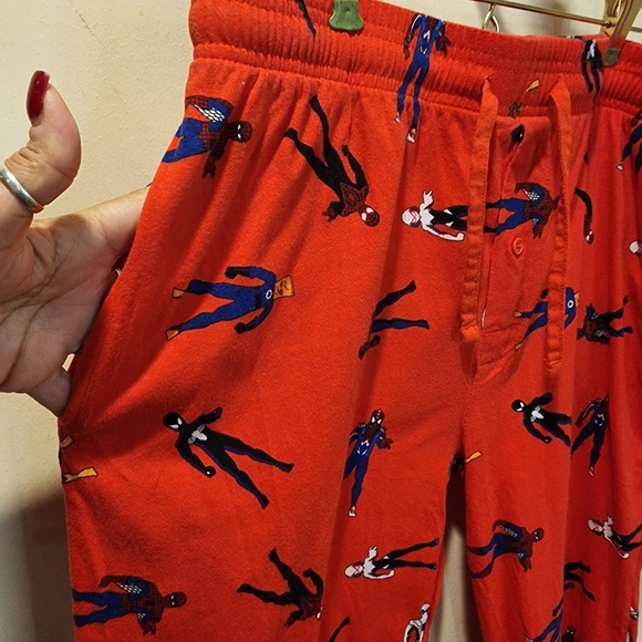 Marvel Men's Red Spider Man  Pajama Pants with Character Print Size L - Picture 6 of 12